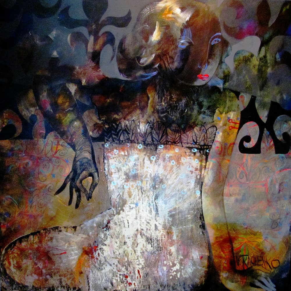 Mysterious Abstract Woman by Victor Tkachenko — canvas wall art