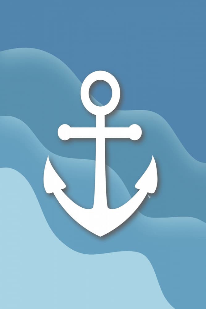 Serene Ocean Anchor by Martina — canvas wall art