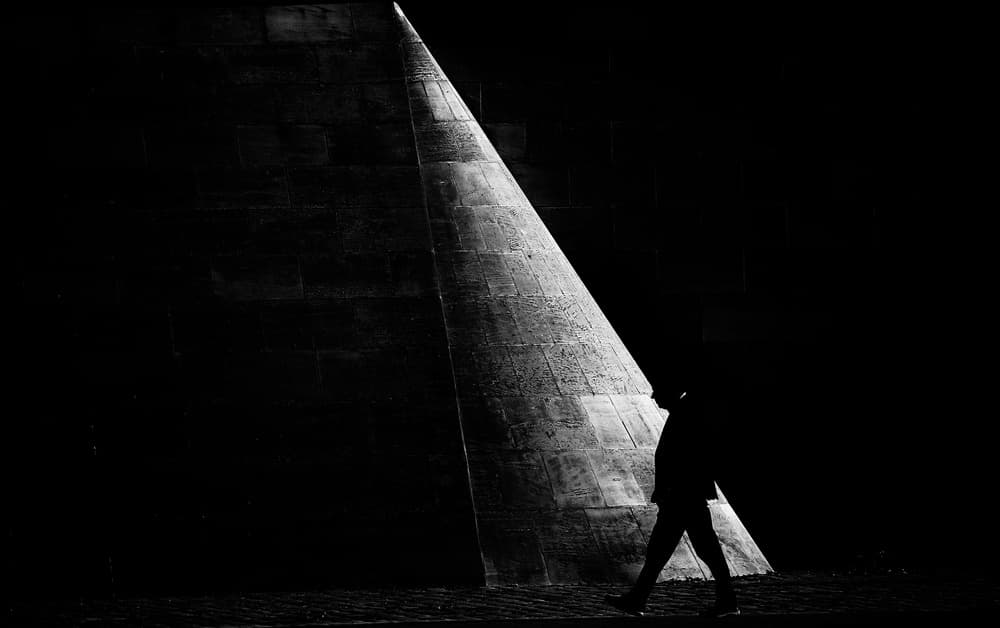 Geometric Light Walk by Anna Niemiec — canvas wall art