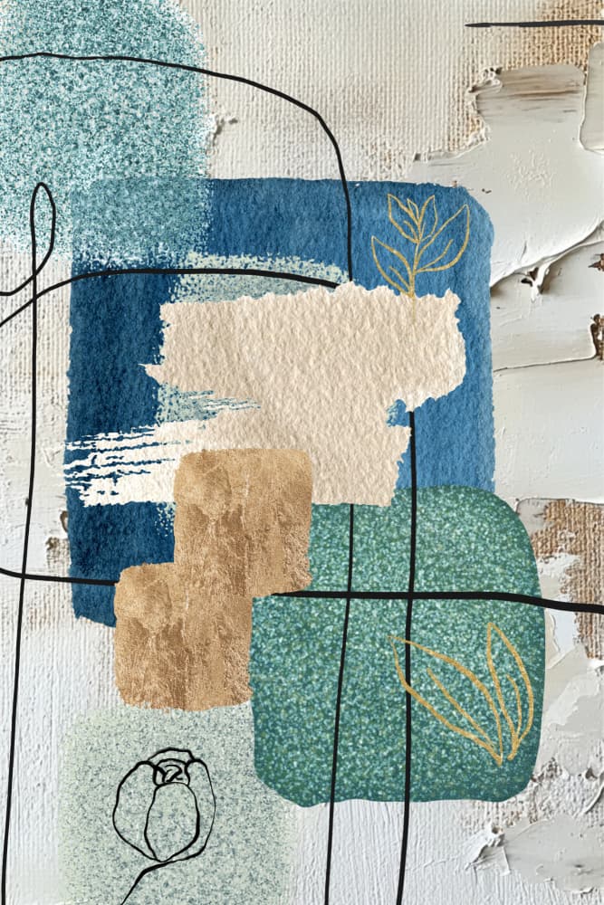 Serene Abstract Botanicals by Sally Ann Moss — canvas wall art