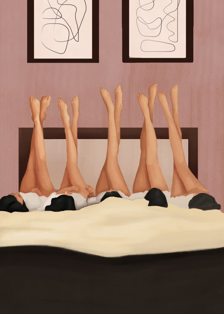 Slumber Party Legs by Flow Line — canvas wall art