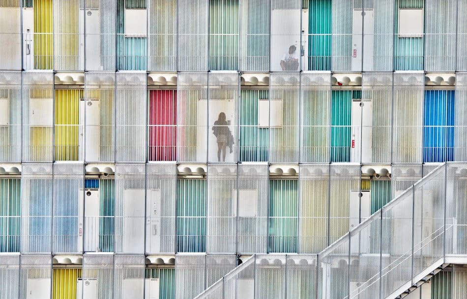 Colorful Building Facade by Keisuke Ikeda @ blackcoffee — canvas wall art
