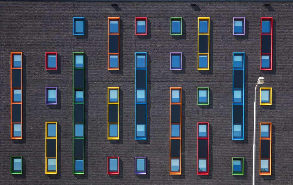 Colorful Geometric Windows by Theo Luycx — canvas wall art