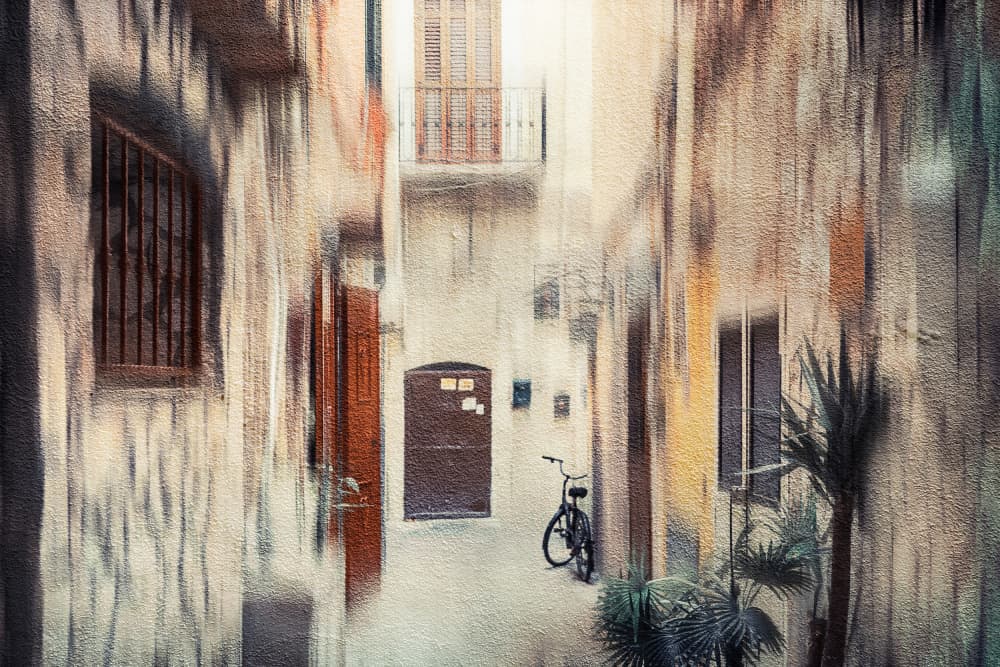Charming European Alley by Cindy Liu — canvas wall art