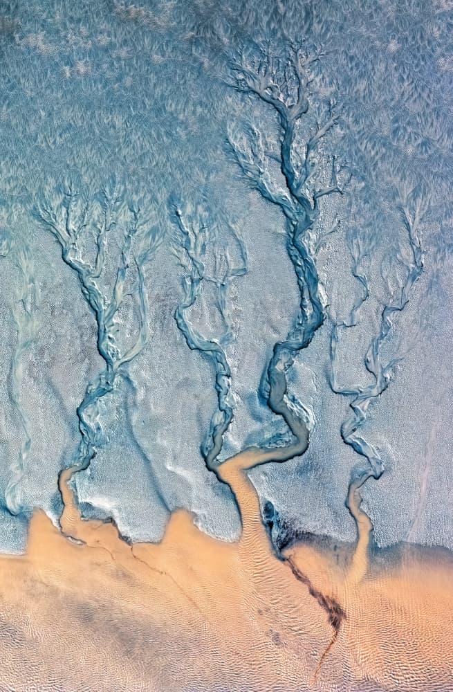 River Delta Channels by Aidong Ning — canvas wall art