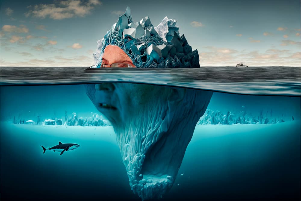 Deep Ocean Iceberg Face by Dov Fuchs — canvas wall art