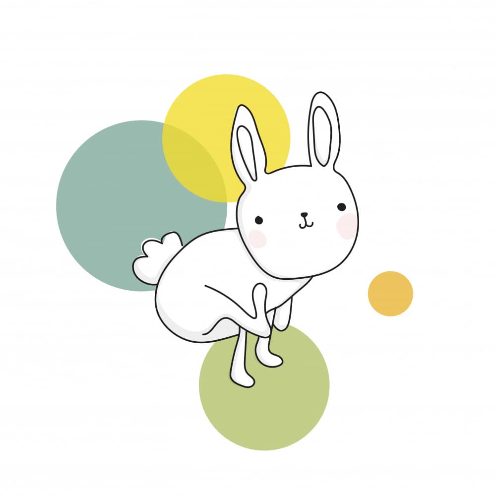 Adorable Bunny Circles by Christina Heitmann — canvas wall art