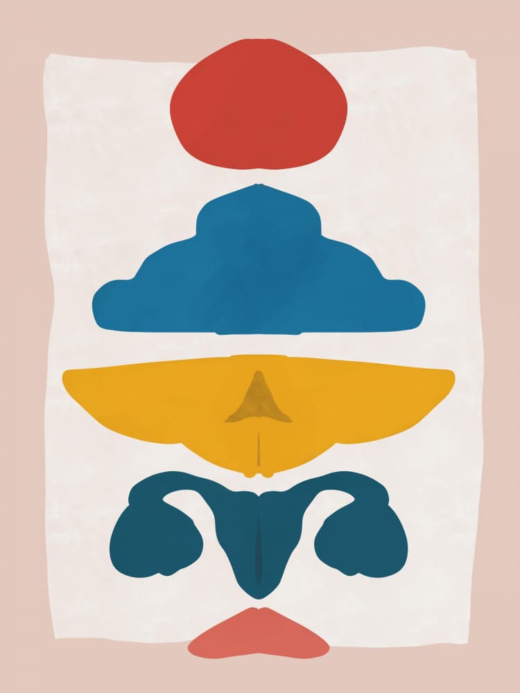 Symmetrical Abstract Figure by Little Dean — canvas wall art