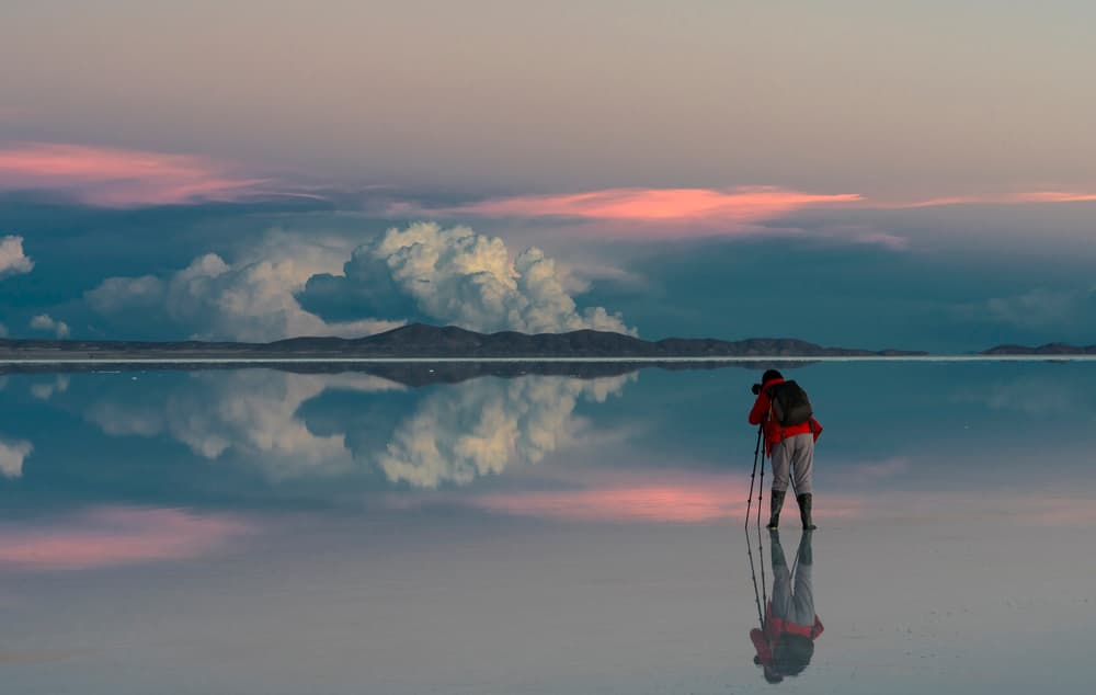 Mirrored Sky Photographer by James Yang — canvas wall art