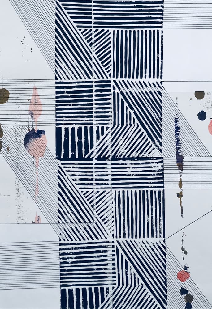 Abstract Geometric Pattern by kellymariesmith — canvas wall art
