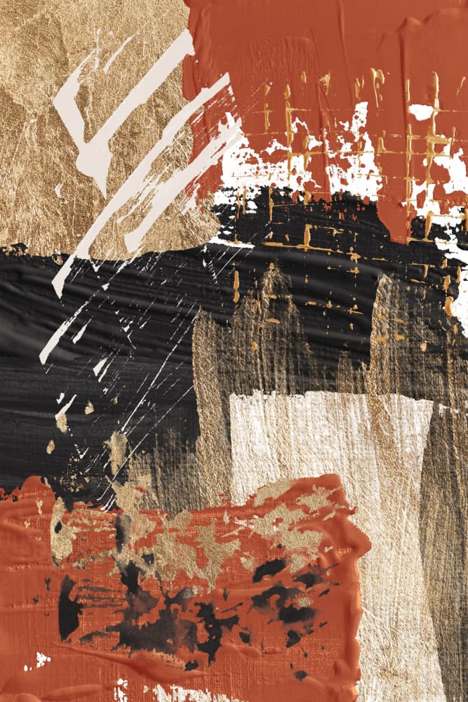 Modern Terracotta Gold by Sally Ann Moss — canvas wall art