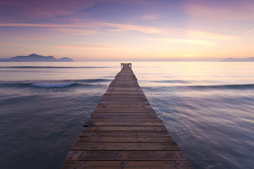 Purple Jetty by Stefan Hefele — canvas wall art