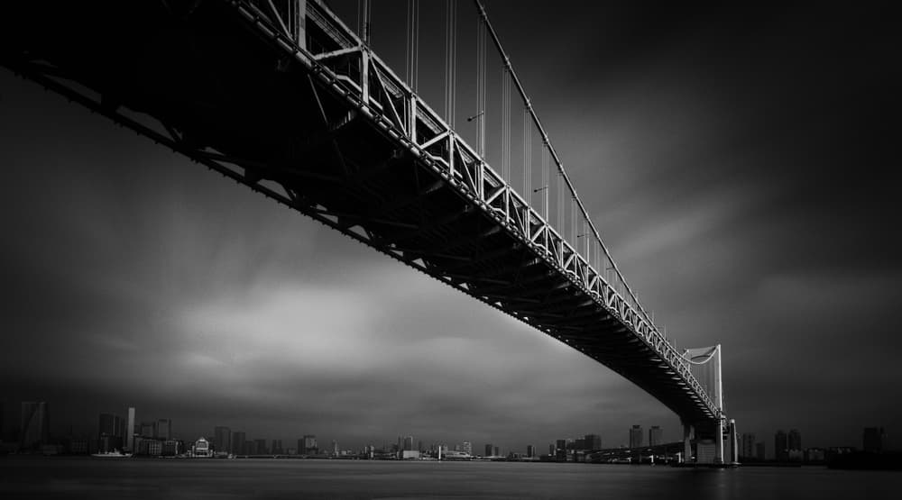Moody City Bridge by Yasuhiro Takachi — canvas wall art