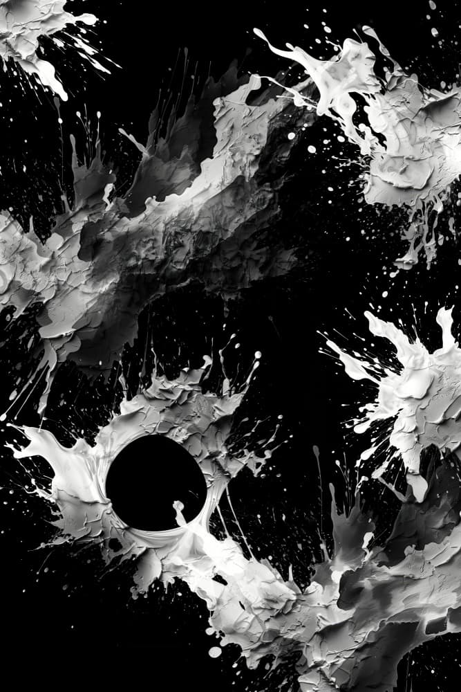 Abstract Black Void by Rafal Kulik — canvas wall art