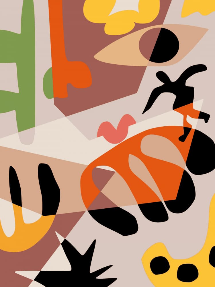 Playful Abstract Forms by Little Dean — canvas wall art