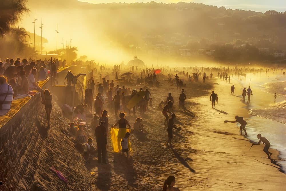 Golden Beach Sunset by Jois Domont ( J.L.G.) — canvas wall art