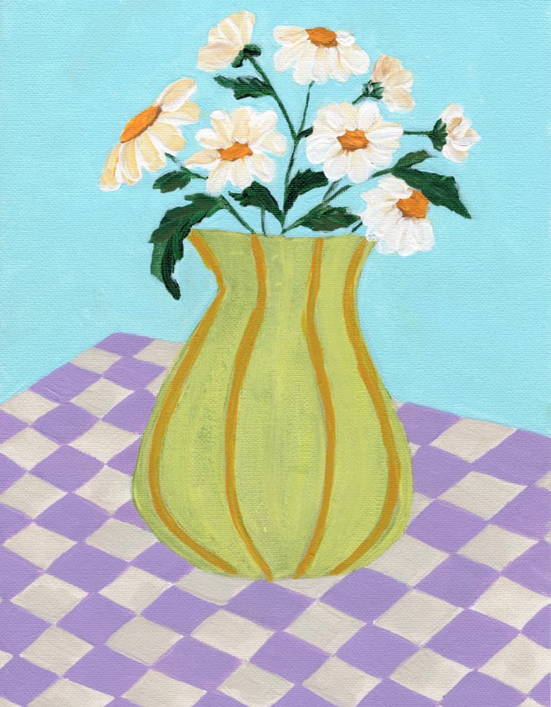 Cheerful Daisy Still Life by Nikita Jariwala — canvas wall art