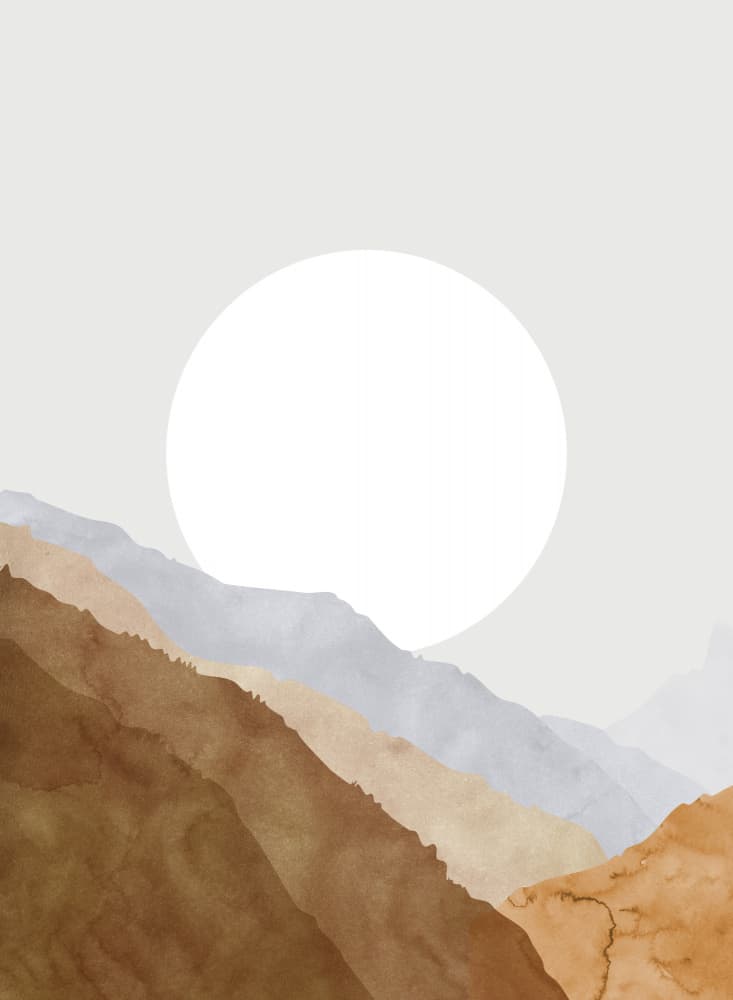 Watercolor Mountain Horizon by Rosana Laiz Blursbyai — canvas wall art