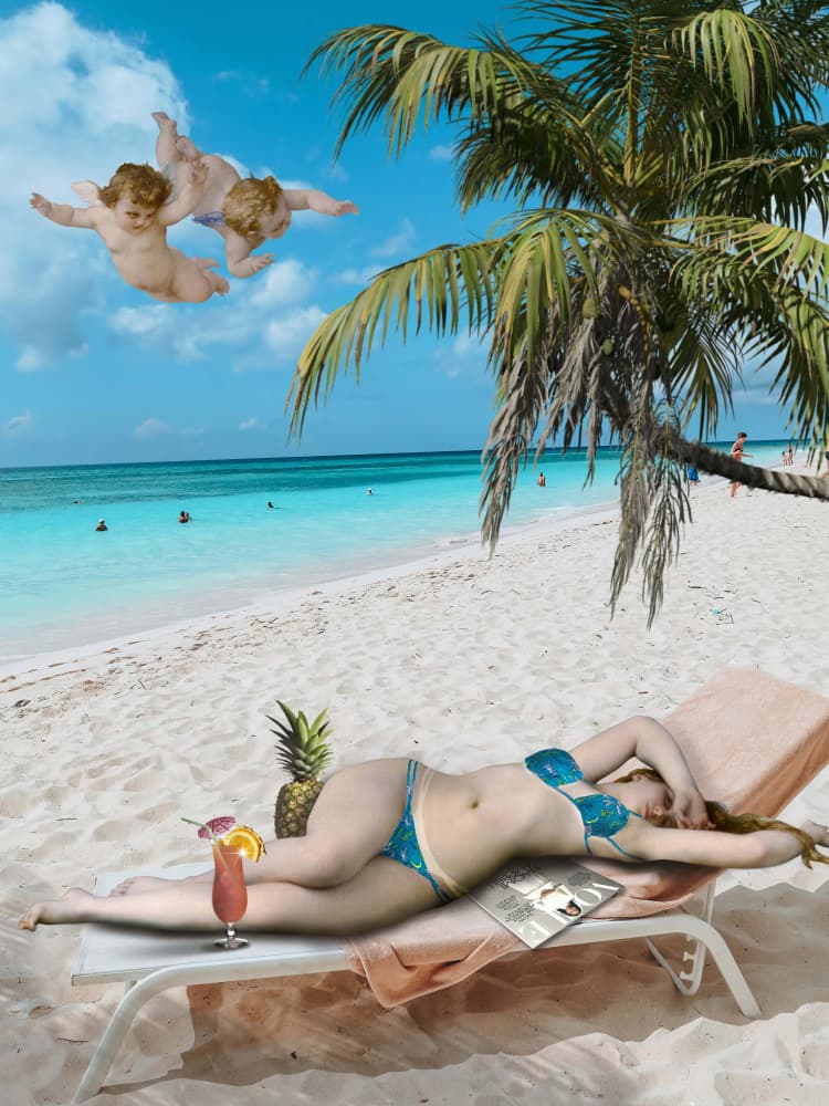 Venus On Beach by Dikhotomy — canvas wall art