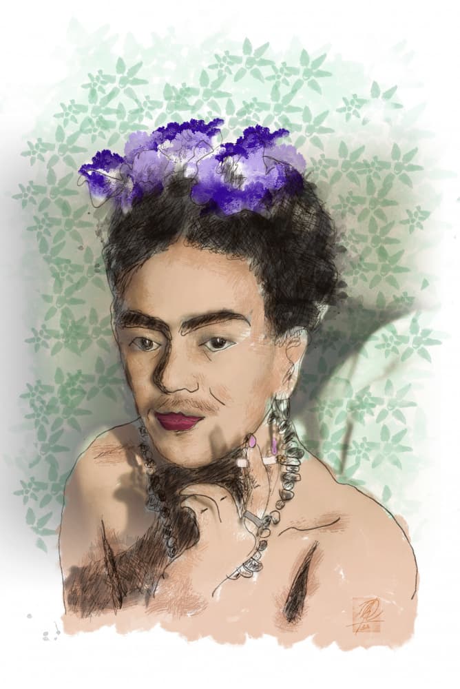 Woman In Floral Crown by Osvaldo Russo — canvas wall art