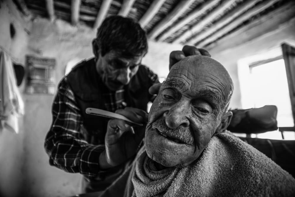 Traditional Barber Shave by Murat YILMAZ — canvas wall art