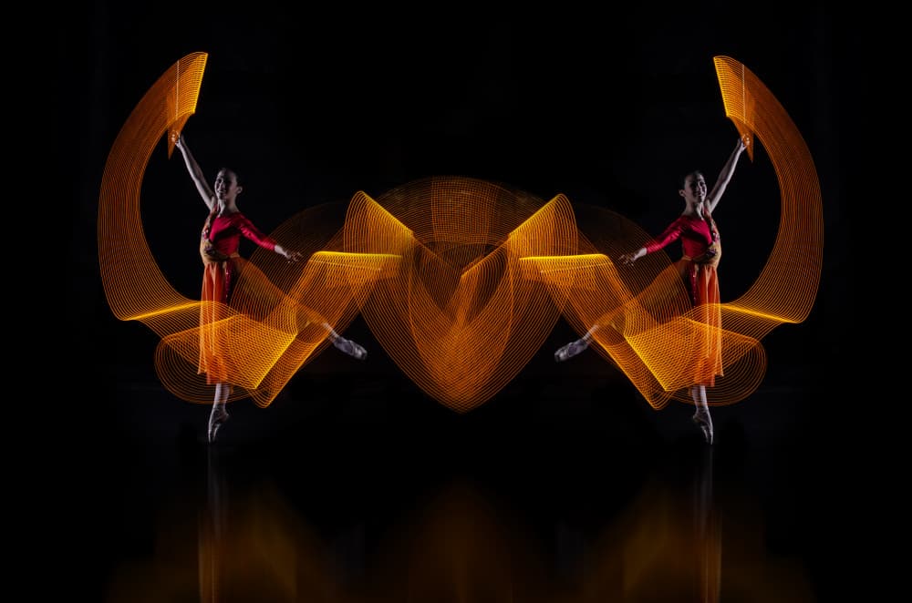 Dynamic Ballet Glow by Rawisyah Aditya — canvas wall art