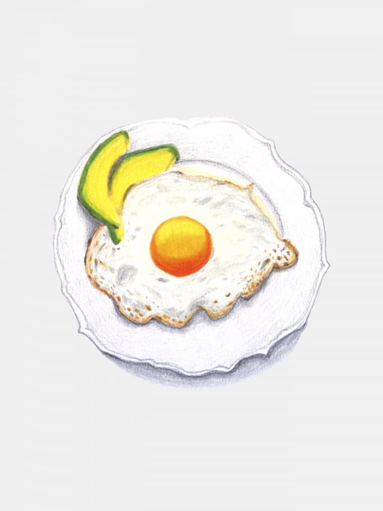 Sunny Egg With Avocado by Elizabeth C — canvas wall art