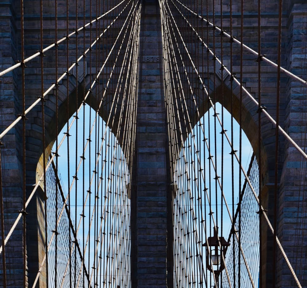 Brooklyn Bridge Arches by Arnon Orbach — canvas wall art