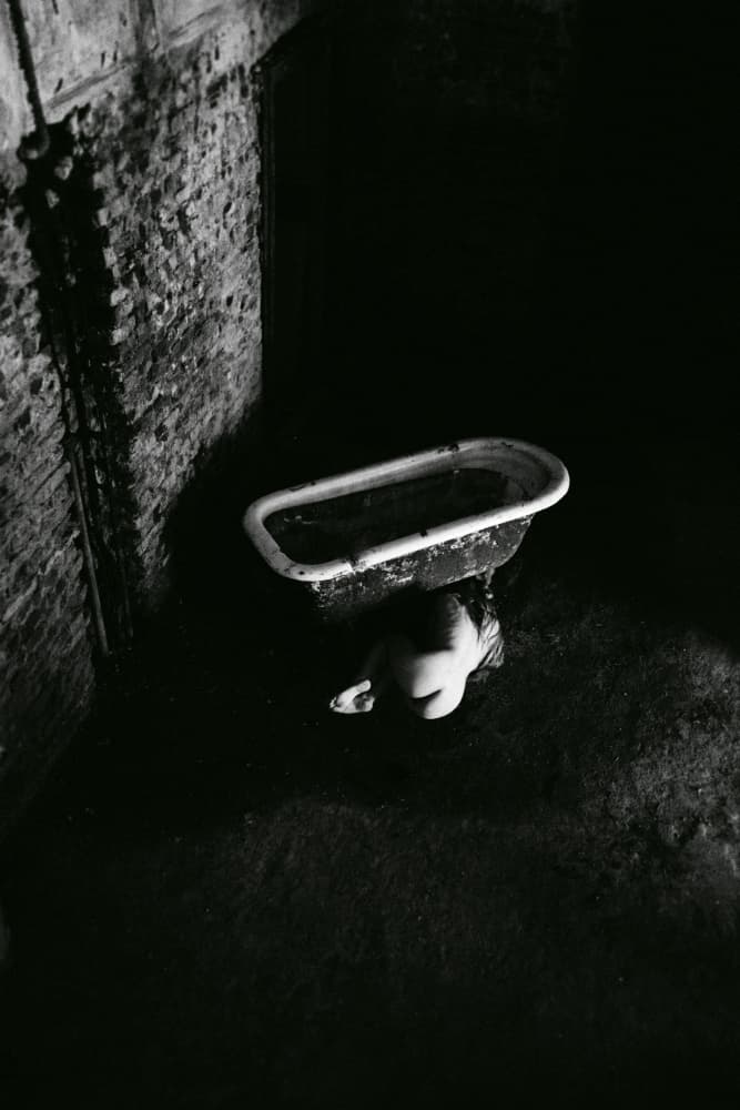 Dark Bathtub Child by Moreno — canvas wall art