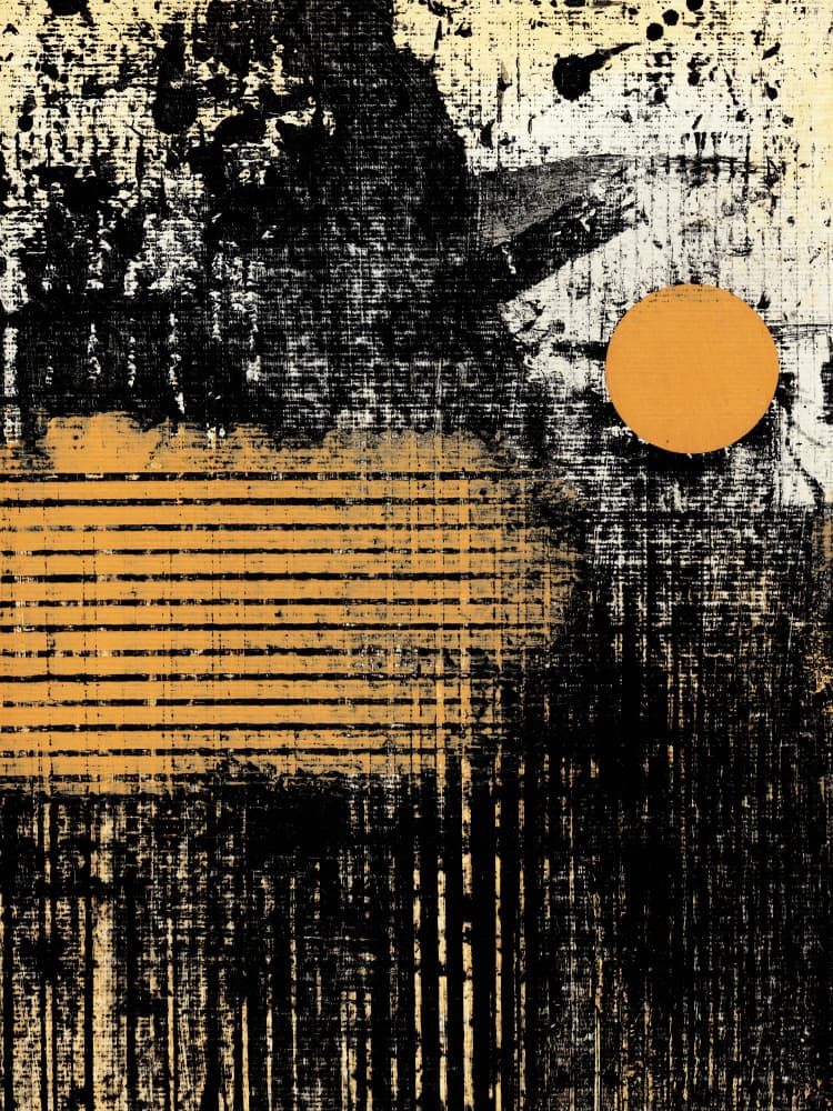 Abstract Orange Circle by Petr Strnad — canvas wall art