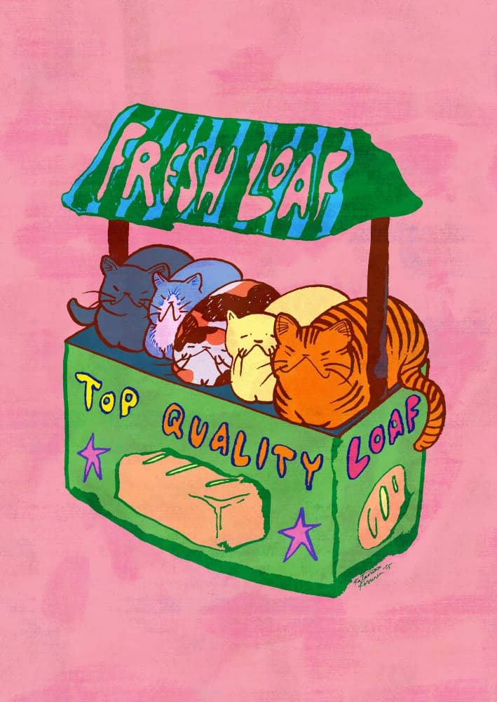 Fresh Cat Loaves by Katariina Kosunen — canvas wall art