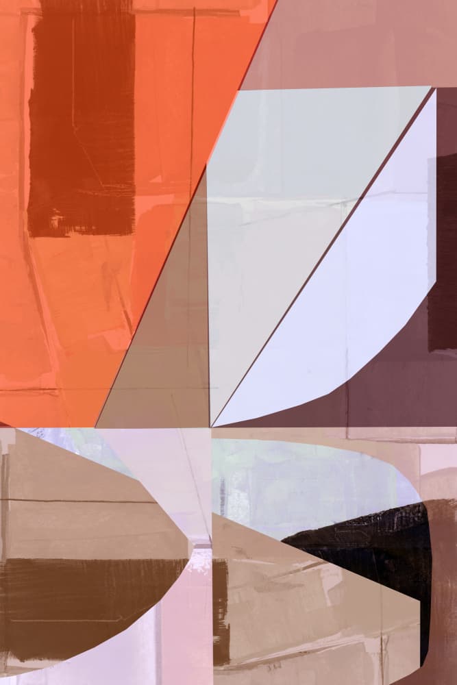 Orange Geometric Abstraction by cartissi — canvas wall art