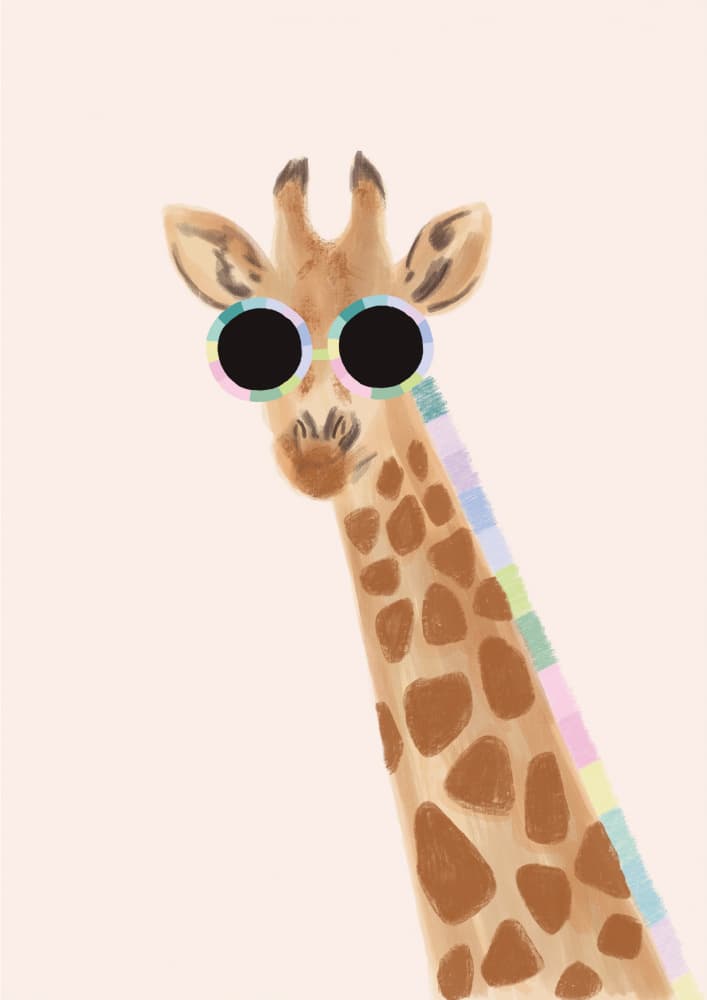 Giraffe in Sunglasses by Aislinn Simmonds — canvas wall art