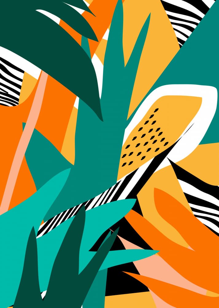 Vibrant Tropical Abstract