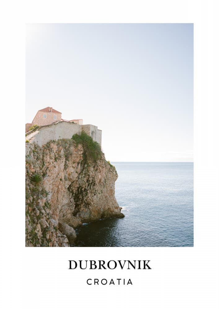 Dubrovnik Travel poster by Raisa Zwart — canvas wall art