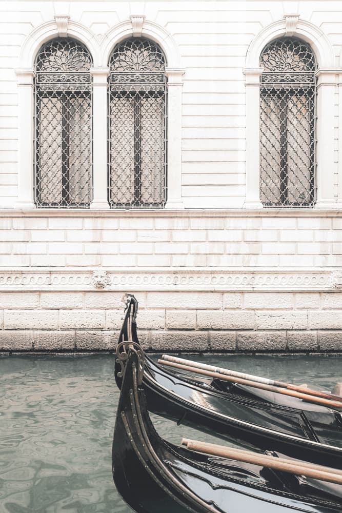 Elegant Venetian Gondolas by Talitha McQueen — canvas wall art