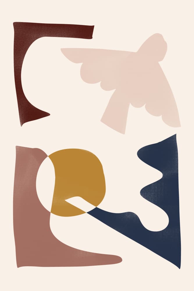 Earthy Abstract Shapes by Melloi Art Prints — canvas wall art