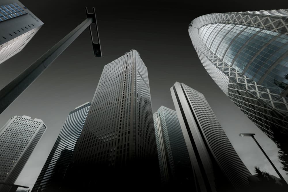 Modern Tokyo Skyscrapers by Adachi Lintaman — canvas wall art