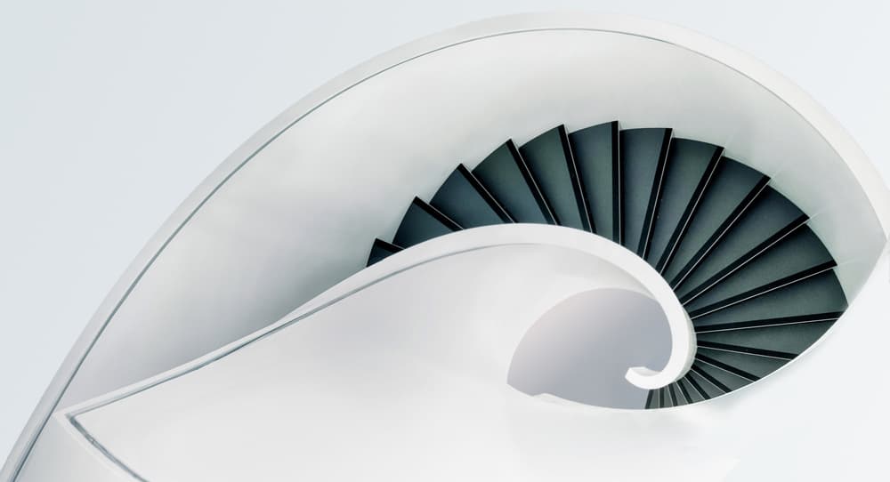 Abstract White Staircase by Anette Ohlendorf — canvas wall art