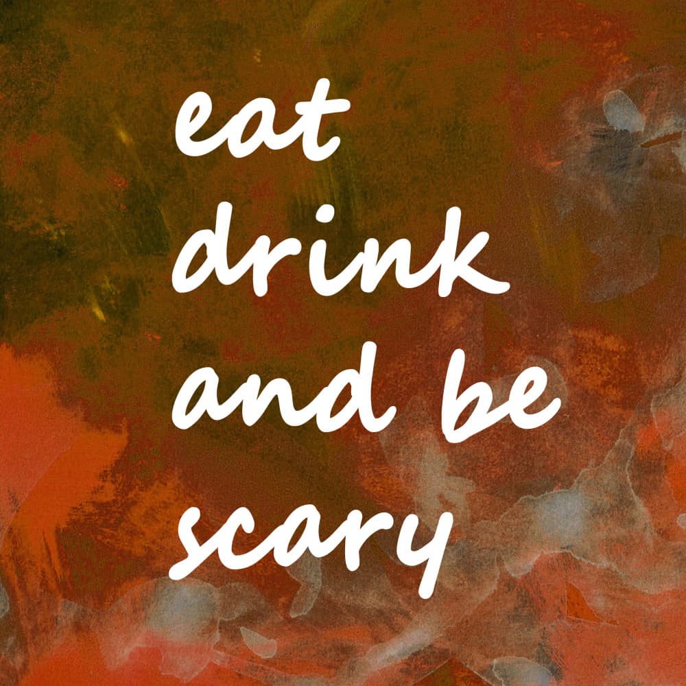 Eat Drink Be Scary by Lori Ann Folz — canvas wall art