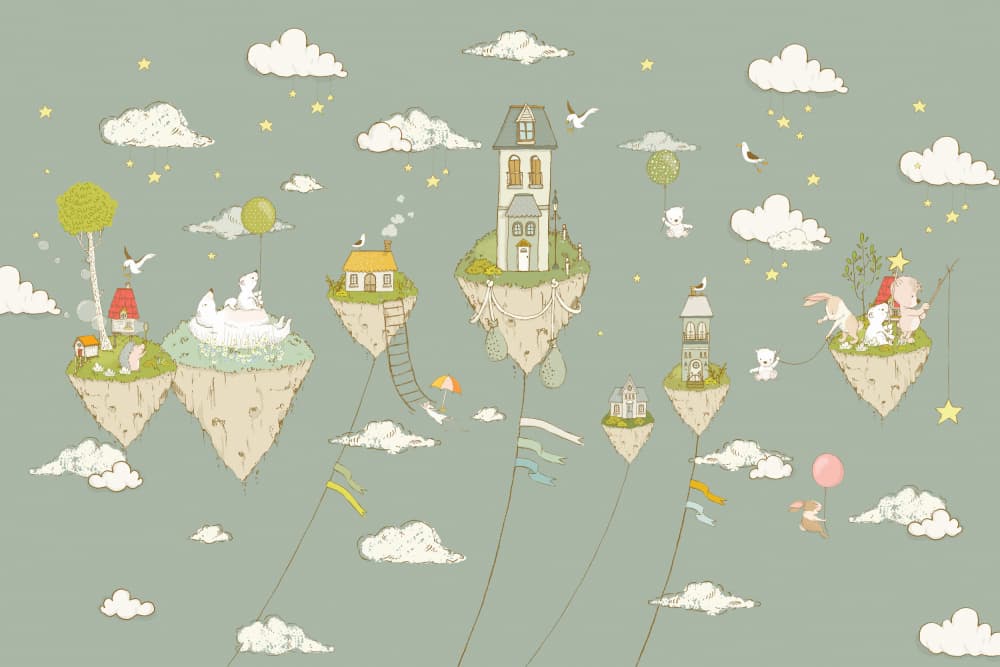 Floating Sky Islands by Sue Skellern — canvas wall art