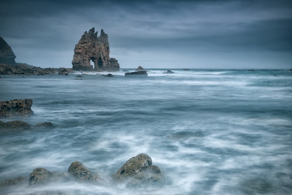 Moody Coastal Arch by TONY GORAN — canvas wall art