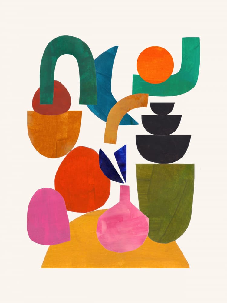 Vibrant Abstract Shapes by Ejaaz Haniff — canvas wall art
