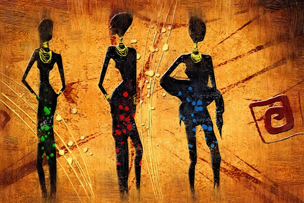 Vibrant African Figures by Rafal Kulik — canvas wall art