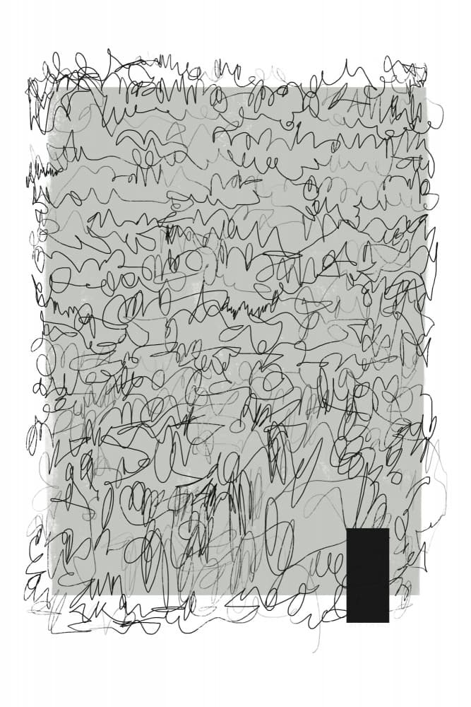 Intricate Scribbles On A Muted Background by uplusmestudio — canvas wall art