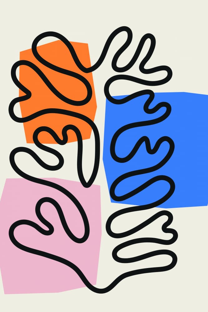 Playful Organic Lines by jay stanley — canvas wall art