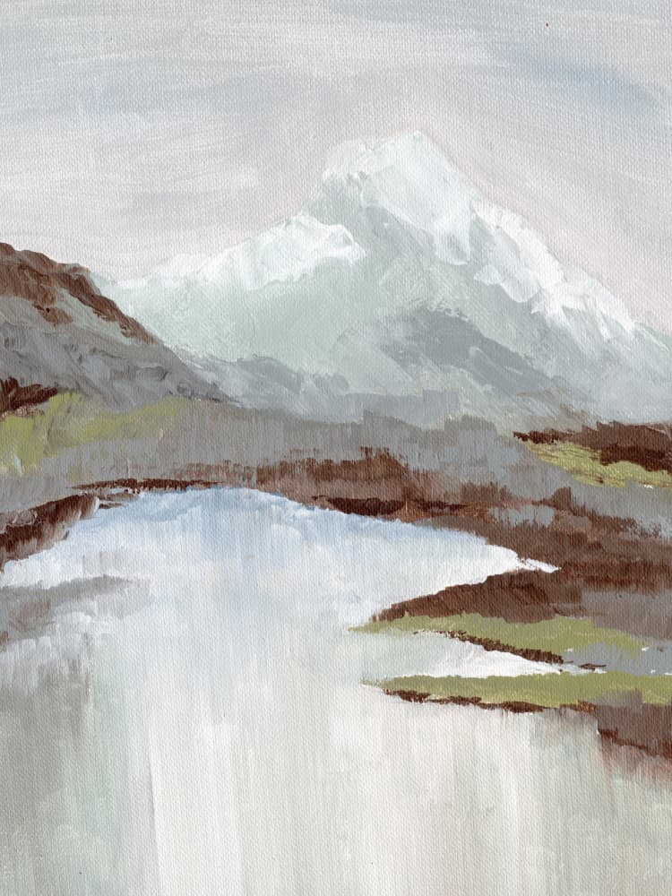 Misty Mountain Lake by Nikita Jariwala — canvas wall art