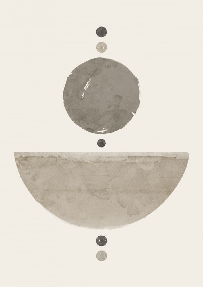 Lunar Geometric Balance by Ema Paraschiv — canvas wall art