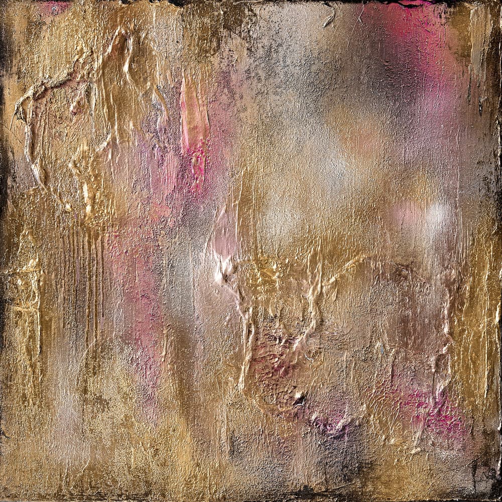 Golden Pink Textures by Anete Purina-Purite — canvas wall art