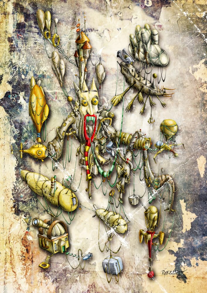 Whimsical Steampunk Machine by Rafal Kulik — canvas wall art